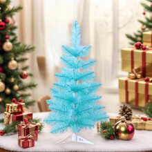 Blue Tabletop Christmas Tree 17-Inch Artificial with