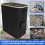 Foldable Kitchen Recycling Bin 140L with Lid and Removable 7