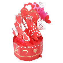 Pop Up Valentine Card 3D Watermelon Red 16x13 cm 3 pcs