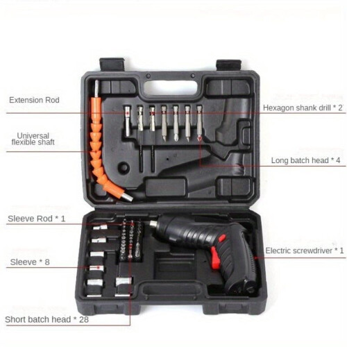 Cordless Electric Screwdriver Set 47 Pcs 1