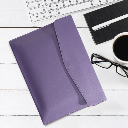 Leather Document Folder Soft PU Travel Portfolio with 1