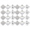 Heart-Shaped Christmas Tree Ornaments Silver 24 pcs 1