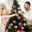 Heart-Shaped Christmas Tree Ornaments Red 24 PCS 7