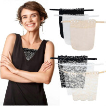 Lady Lace Clip-on Bra Inserts with Privacy Panels 6 Pack
