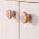 Dresser Knobs Round Wooden Handle Beech 38mm 4 pcs 5