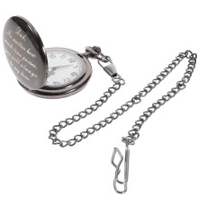 Small Black Metal Pocket Watch Mechanical 1 Piece