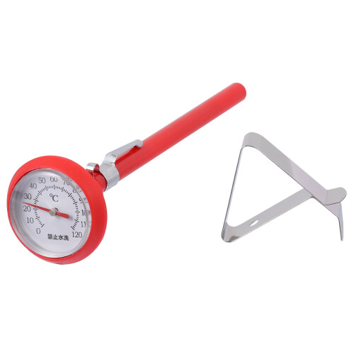 Supvox high temperature thermometer with silver fixed clip,