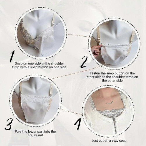 Lady Lace Clip-on Bra Inserts with Privacy Panels 6 Pack 2