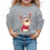 Kids Christmas Pullover Reindeer Print Round Neck Long 1