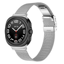 Pasek ze stali nierdzewnej Milanese Loop kompatybilny z zegarkiem Samsung Watch 8 Silver