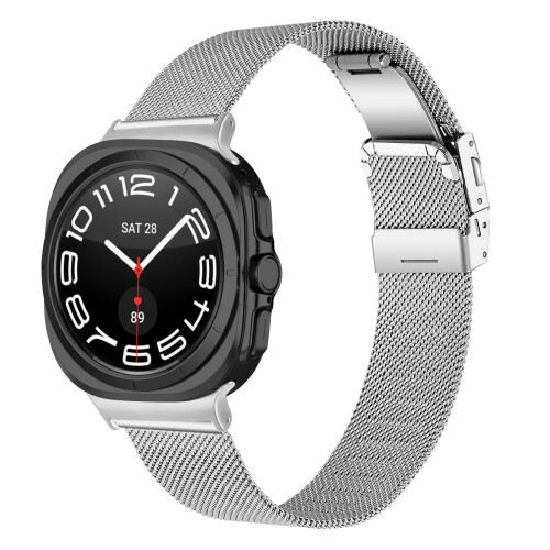 Pulseira Milanese Loop de Aço Inoxidável Compatível com Samsung Watch 8 Silver