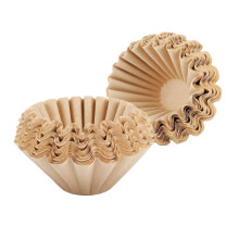 Coffee Filters Basket 1-4 Cup Brown Disposable Paper 100 Pcs