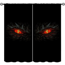 Dragon Phoenix Blackout Curtains 84x84 inches Red Blue
