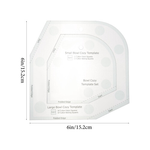 MLINS Bowl Cozy Quilting Template Sewing Ruler 1