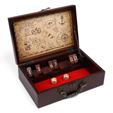 STERLING Games 12 Numrers Shut The Box Träbox Resväska Nautiskt Tema Familjespel
