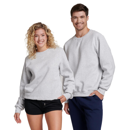 Russell Athletic Herren Dri-Power Fleece Crew, Ash, Large