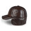 Men's Genuine Leather Bomber Hat Cowhide Baseball Cap with 2