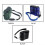 Hand Crank Generator Emergency Charger 5.5V Blue Black Green 5