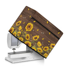 Wood Sunflower Sewing Machine Dust Cover for Standard