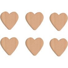 Wooden Cabinet Knobs Star Cloud Design 6 Pcs