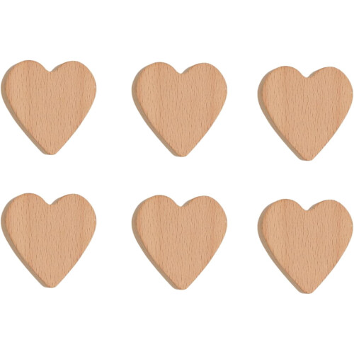 Wooden Cabinet Knobs Star Cloud Design 6 Pcs