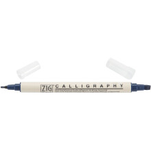 Zig Memory System Calligraphy Marker a Doppia Punta, Blu Navy (MS3400-035)