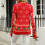 Snowflake Reindeer Sweater Relaxed Fit Red L 6