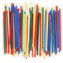 Paquet de 200 Piques à Cocktails Colorés, Plastique, Couleurs Assorties, 8,25 cm
