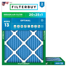 Filtro Air Filterbuy 20x25x1 MERV 13 Ottimale Difesa (2-Pack)
