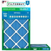 Filterbuy 12x20x1 Filtro Aria MERV 13 Difesa Ottimale (2-Pack)