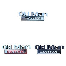 Metal Car Emblem Badge Sticker Old Man Edition