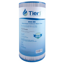 Tier1 50 Mikron 10 x 4,5 Wasserfilter | Faltenpolyester-Filterpatrone für das ganze Haus | Ersatz für Pentek R50-BB