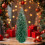 Miniature Pine Tree Tabletop Decoration Green 4
