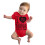 Baby Romper Set Short Sleeve Red 90 2