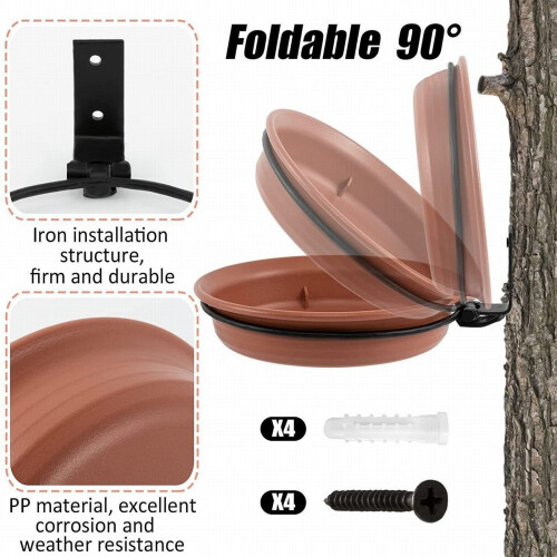 Wall-Mounted Bird Feeder and Bath Durable Reusable 2