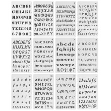 Mr. Pen - Pochoirs Lettres, 12 Pièces, 4 x 7 Pouces, Pochoirs Alphabet