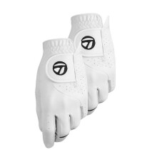 Guanto TaylorMade Stratus Tech 2-Pack (Bianco, Mano Destra, Media), Bianco(Media, Indossato a Destra)