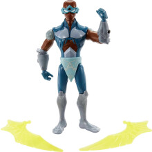 Masters del Universo He-Man y figura grande Stratos con accesorio de la serie animada Motu de Netflix, 8.5-in