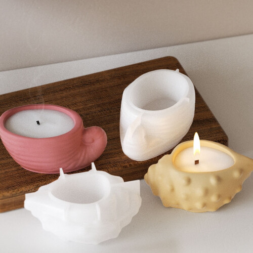 Silicone Resin Mold Set Conch Design 6 pcs 2