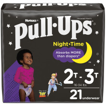 Pantalones de Entrenamiento Nocturno para Niñas Pull-Ups, 2T-3T, 21 Unidades