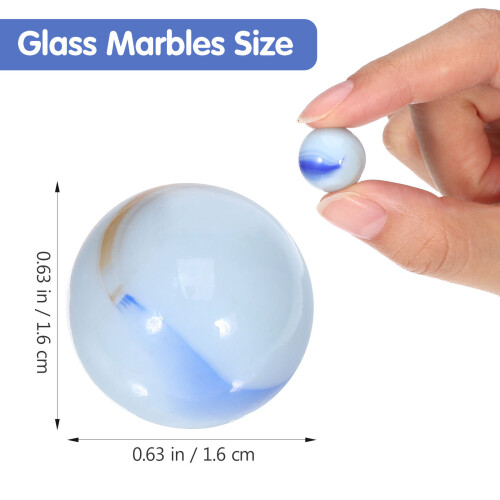 Glass Marbles Assorted Colors Smooth Texture 50 Pieces 1