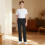 Boys Black Uniform Chino Pants Stretch Fit Size 14-15 2