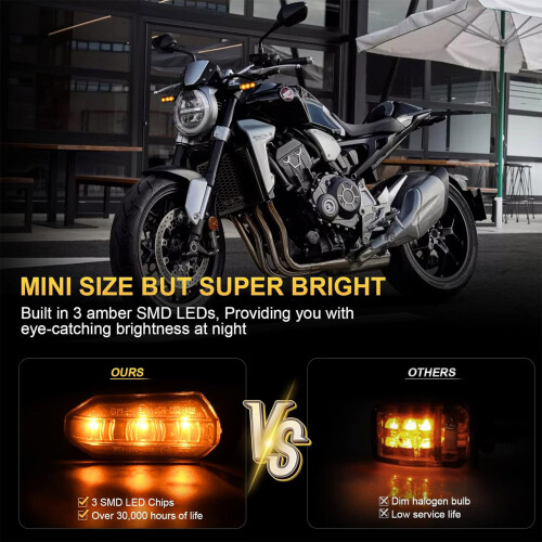 Motorcycle LED Turn Signal Amber 4PCS 1