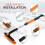 Snow Brush and Ice Scraper Extendable 31-37 Inch with 360 2