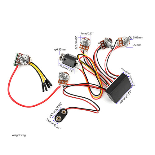 Bass Preamp Circuit with 3-Band Active EQ and Tone Control 2