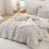 Linen King Comforter Set Boho Tufted Chevron 3-Piece 2