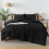 Black Boho California King Comforter Set 3-Piece 2