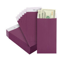 Mr. Pen - Geldumschläge für Bargeld, 100er Pack, 6,5" x 3,5", lila, für Geldspar-Challenge