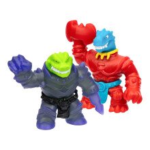 Héroes de Goo Jit Zu Smash Strikers Versus Pack, Tyro Vs Rock Jaw, Figuras de Acción