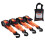 Mytee Products 4 Pack Sangles Ratchet Auto-Rétractables Orange 1" x 12' 1